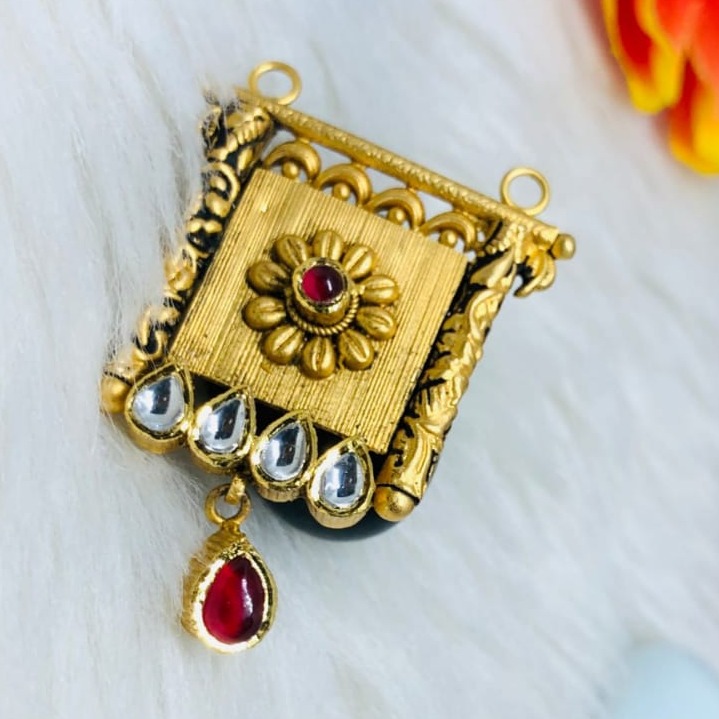 916 gold jadtar mangalsutra pendants msp