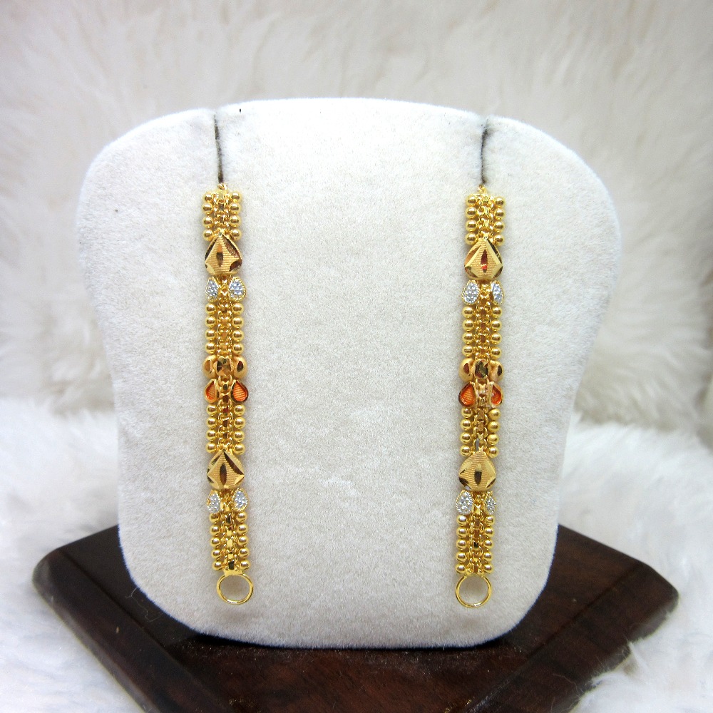 Gold 22k Hm916 Antique Designer Broad Rajwadi Kanser