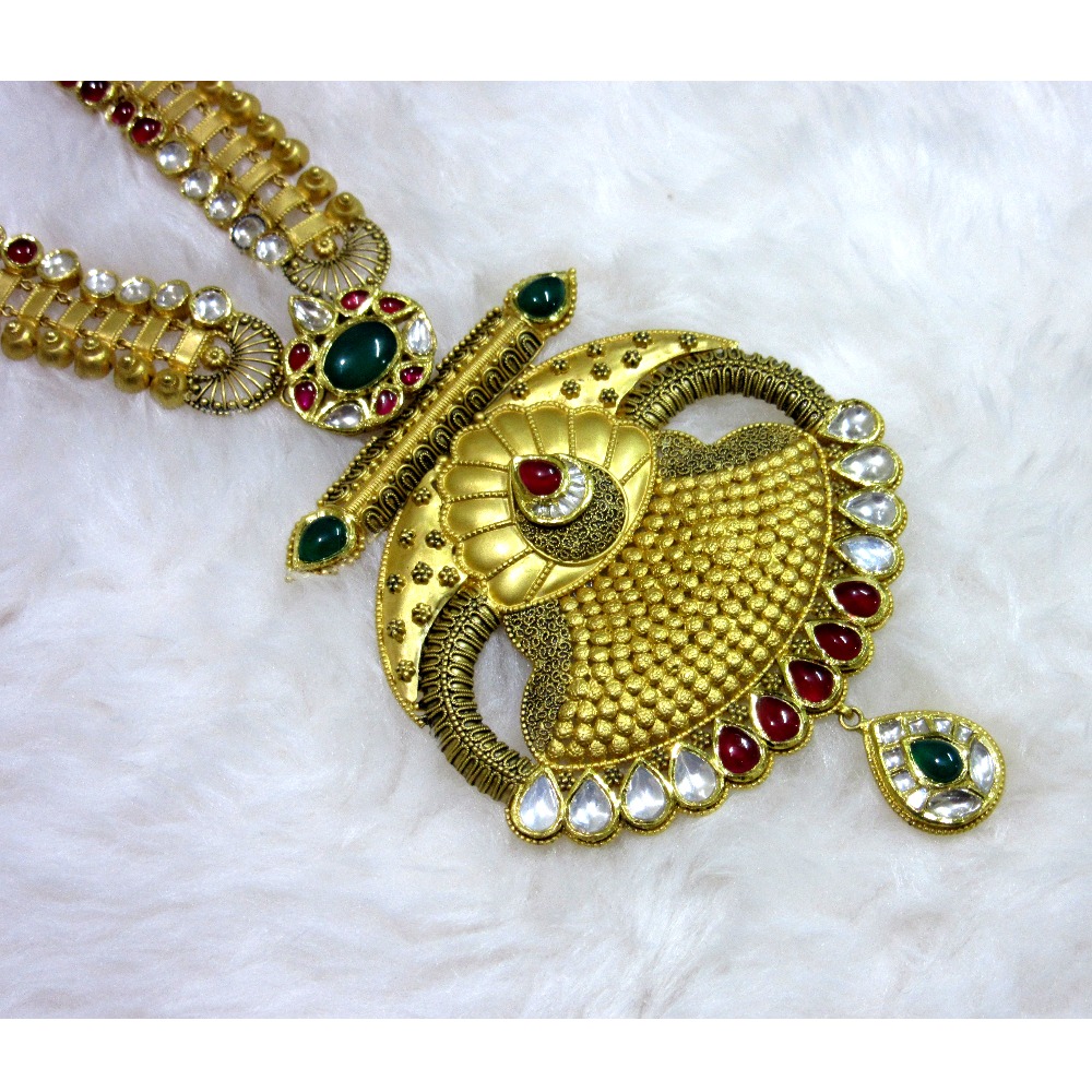 22k 916 long fancy jadtar set