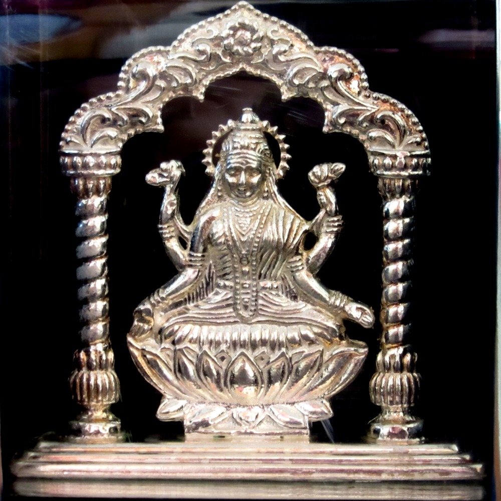 Silver shree lakshmi maa statue(murti) mrt-132 - Image 2