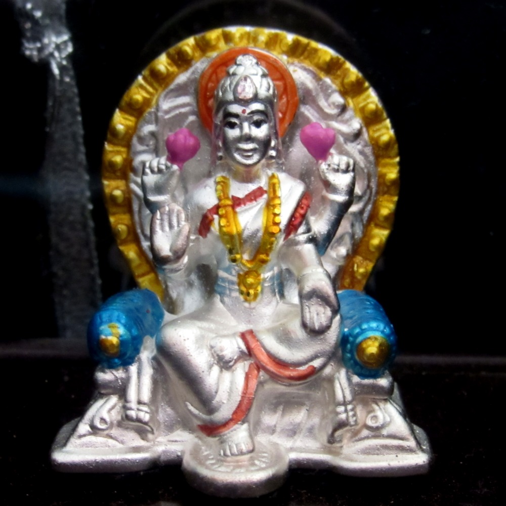 Silver 999 coloful lakshmi maa statue (murti) mrt-25
