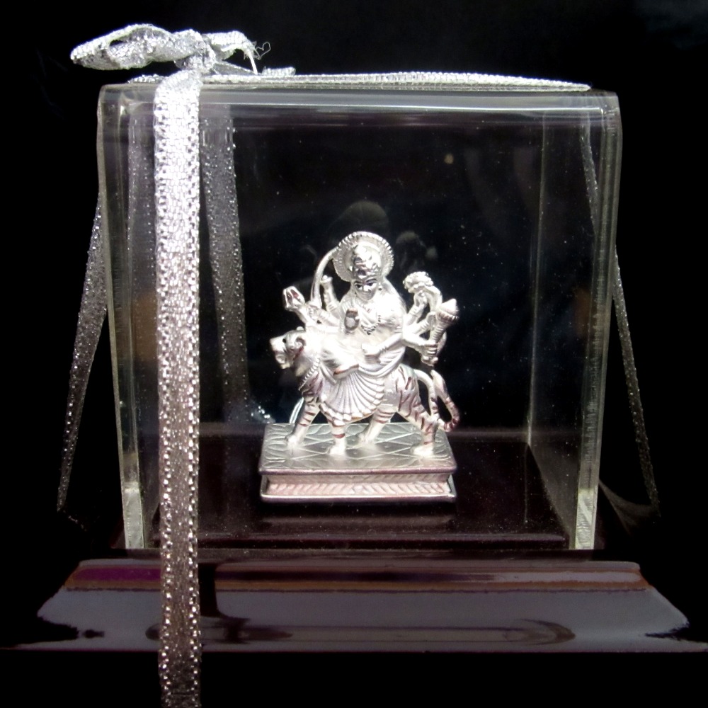 Silver 999 emreld ambe maa statue (murti) mrt-275 - Image 2