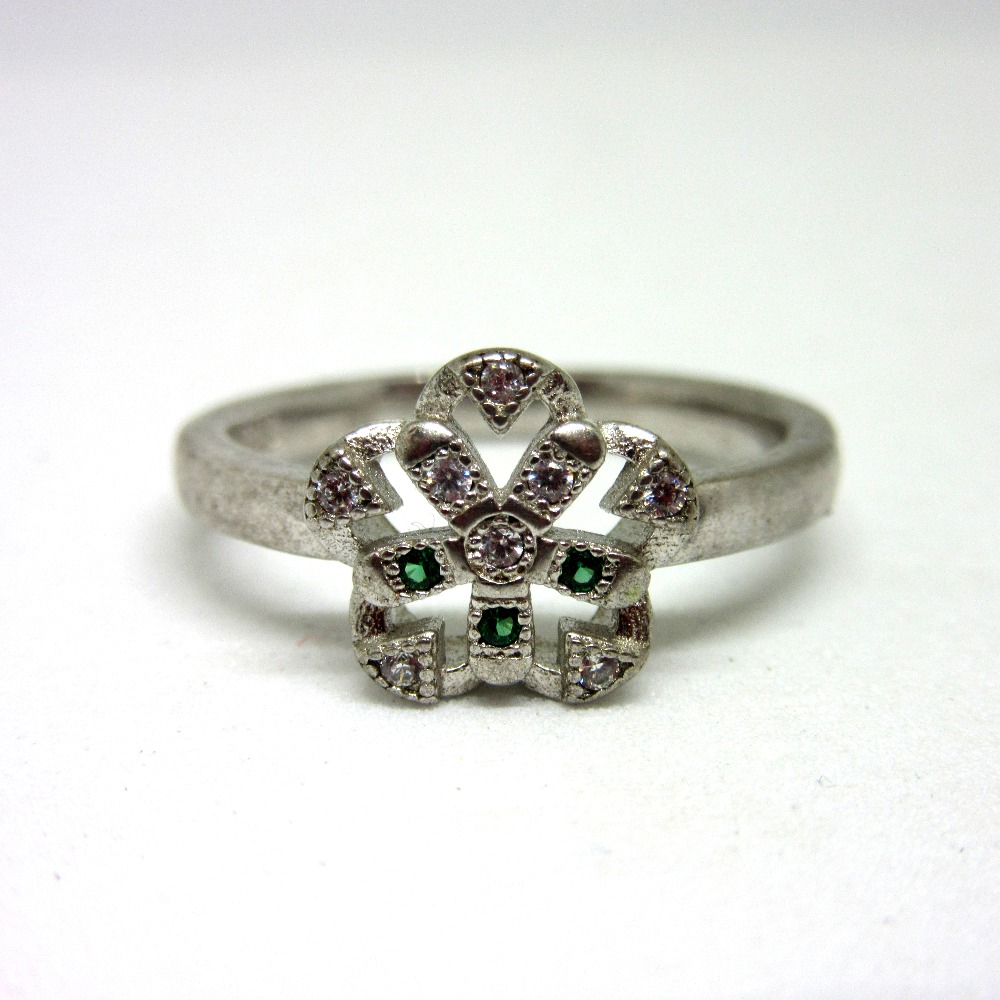 Silver 925 flower shape ring sr925-127
