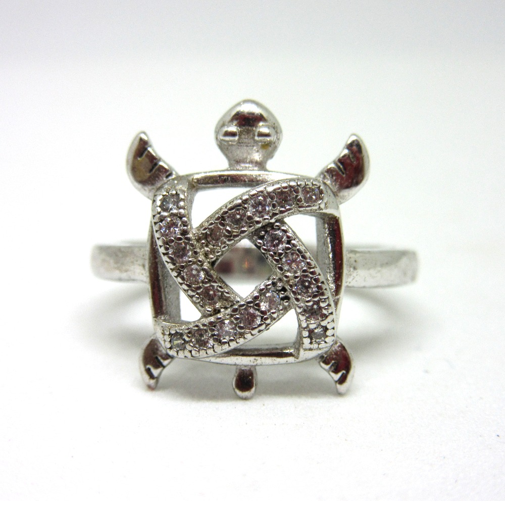 Silver 925 squre shape tortoise ring sr925-15 - Image 2