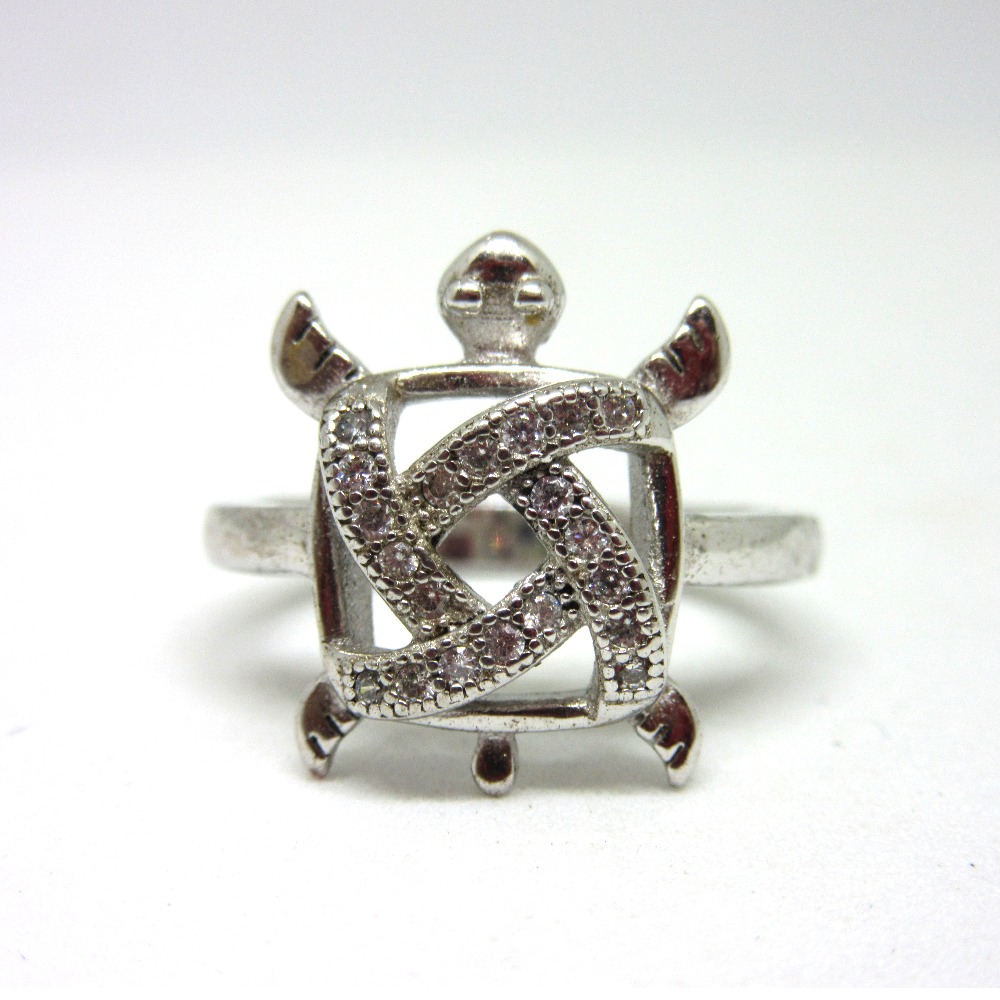Silver 925 squre shape tortoise ring sr925-15