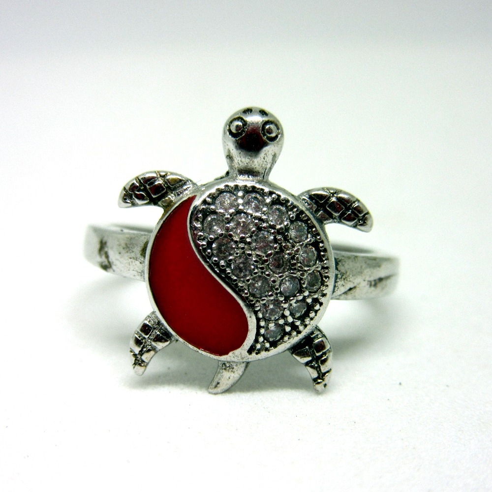 Silver 925 tortoise ring sr925-56