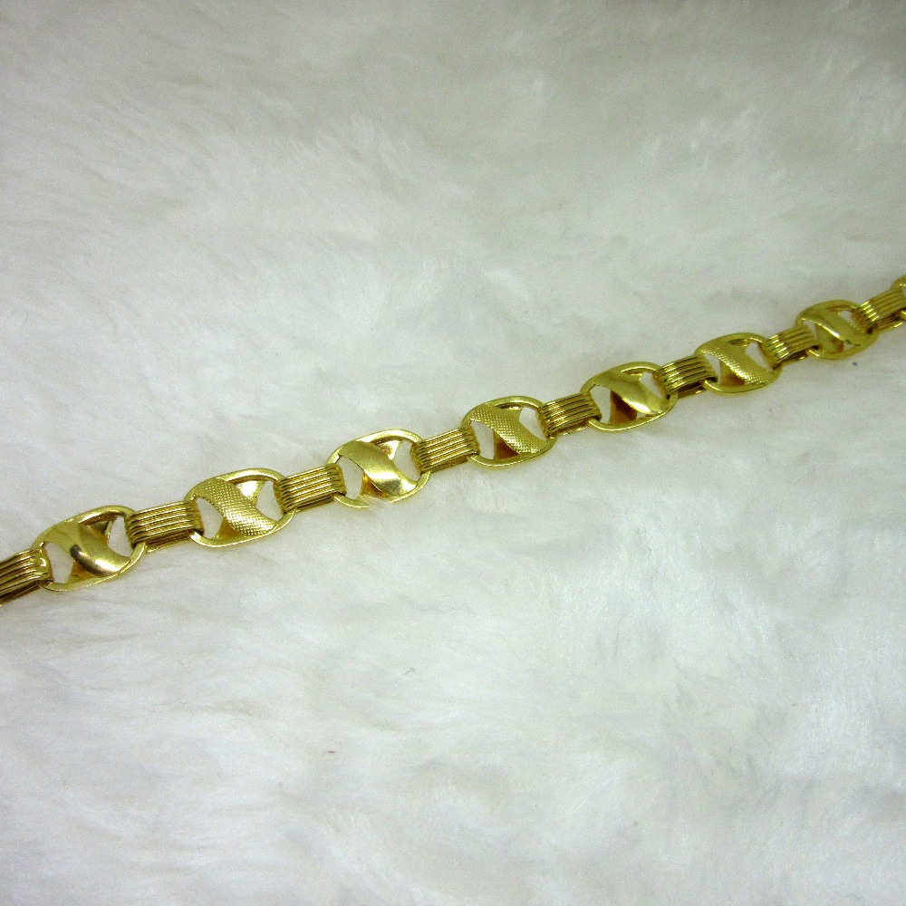 Gold Gents Hollow Bracelet