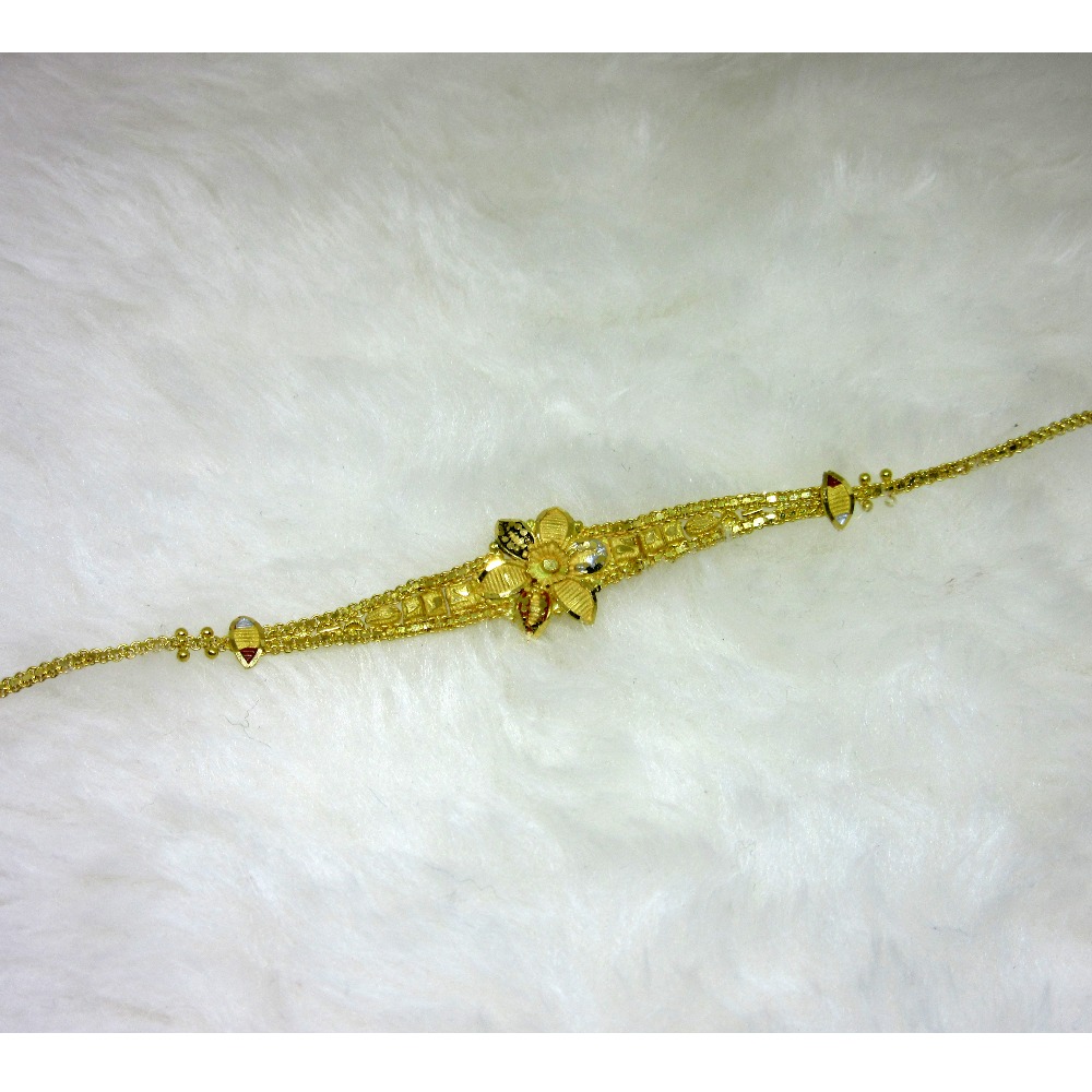 Gold Flower Shape Design Fancy Bracelet