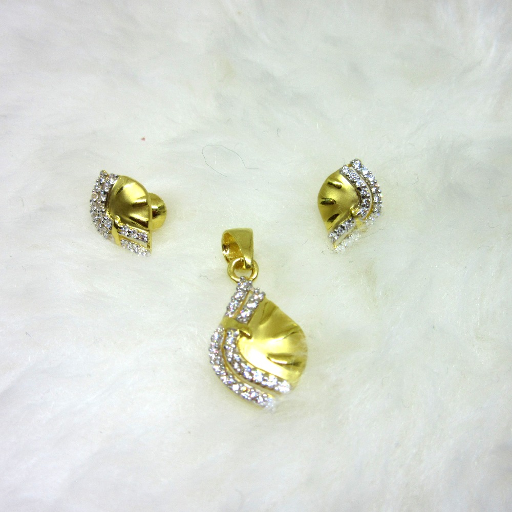 Gold 22k HM916  Pendent Set