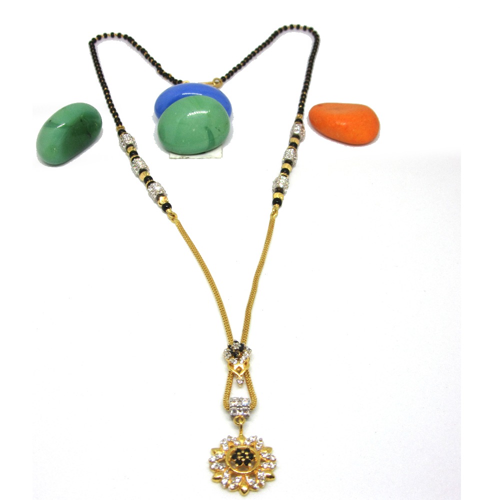 Gold Fancy Diamond DailyWear MangalSutra Dokiya