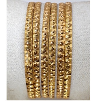 Fancy Die Cutting Gold Plated Bangles - Image 3