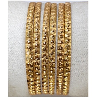 Fancy Die Cutting Gold Plated Bangles - Image 2