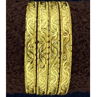 Plain Gold Daily Wear Bangles - Image 4