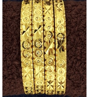 Plain Gold Daily Wear Bangles - Image 3