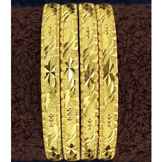 Plain Gold Daily Wear Bangles - Image 2