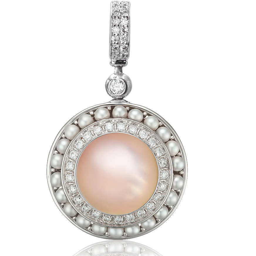 Estro Rose Pearl Pendant