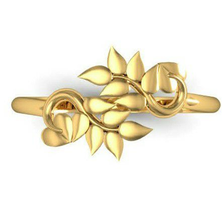 22k Gold  Leaf Design  Ring