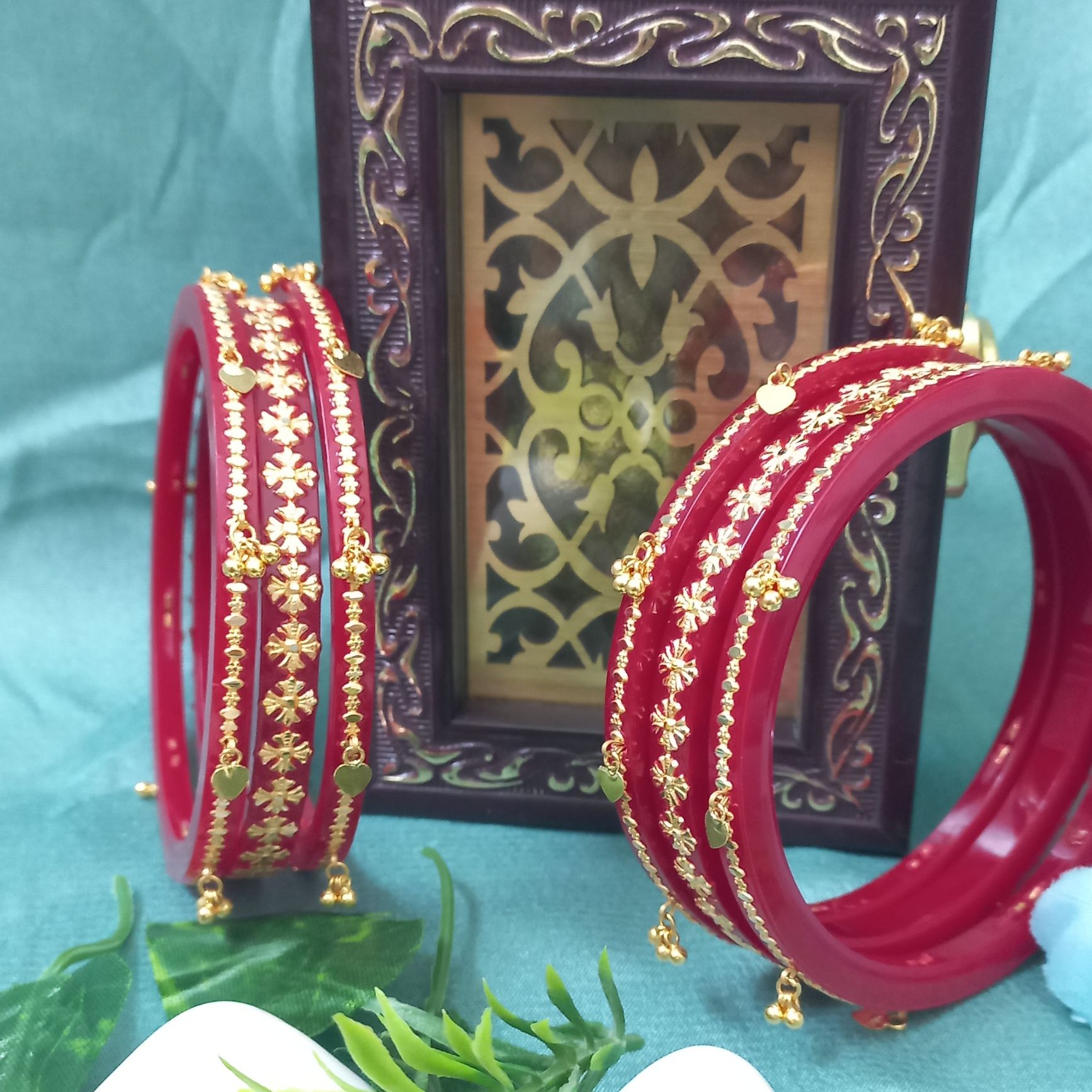 22KT Gold Glossy design Plastic Kangan