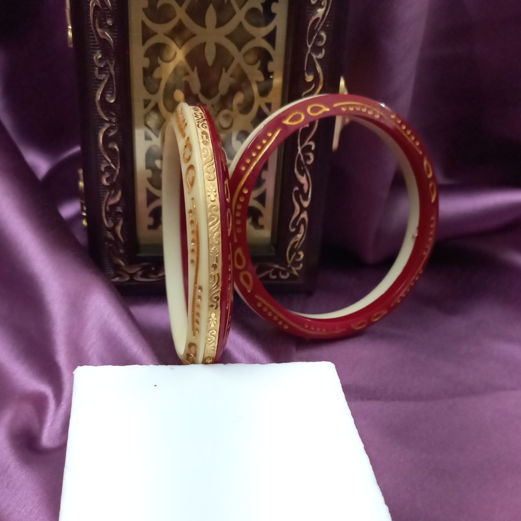 916 Gold Weddign Design Plastic Chudi