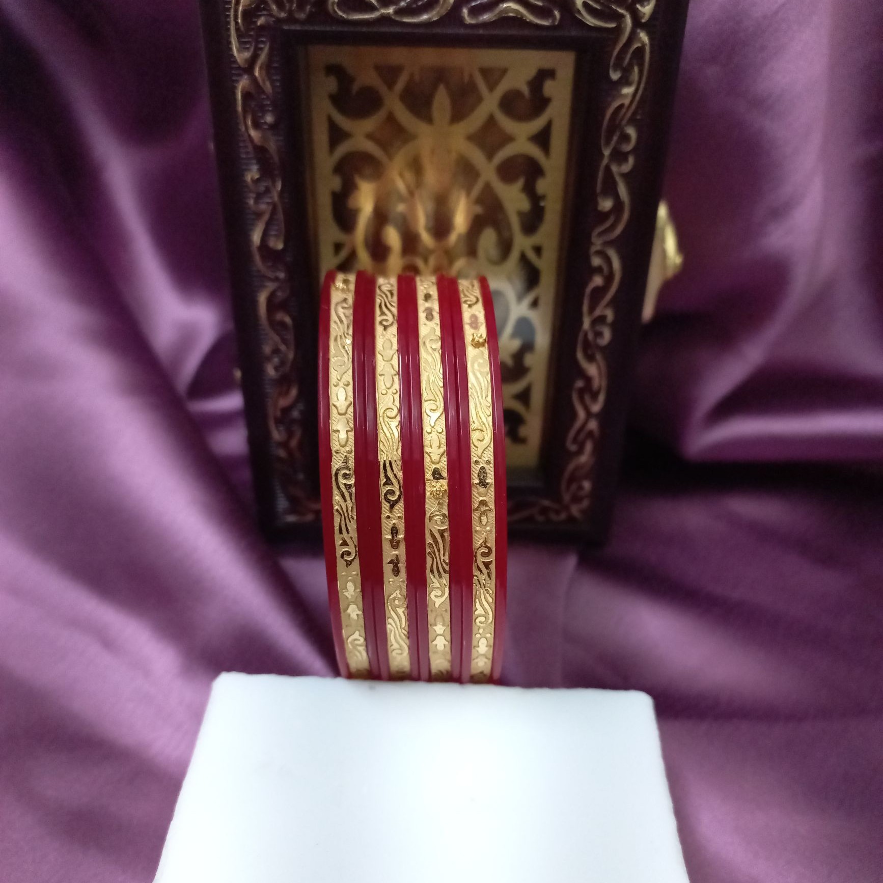 22KT Gold Party Wear Design Plastic Kangan