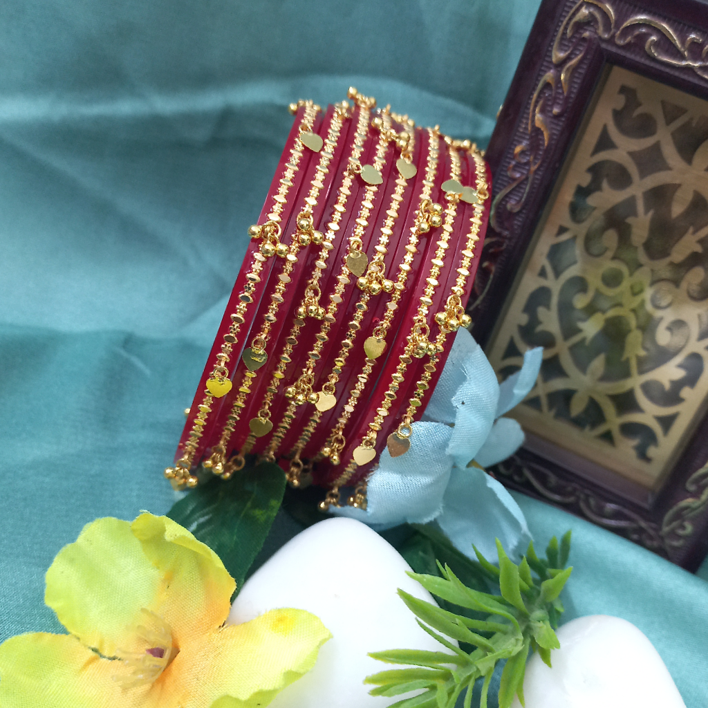 22kt fancy ghughri gold chudi