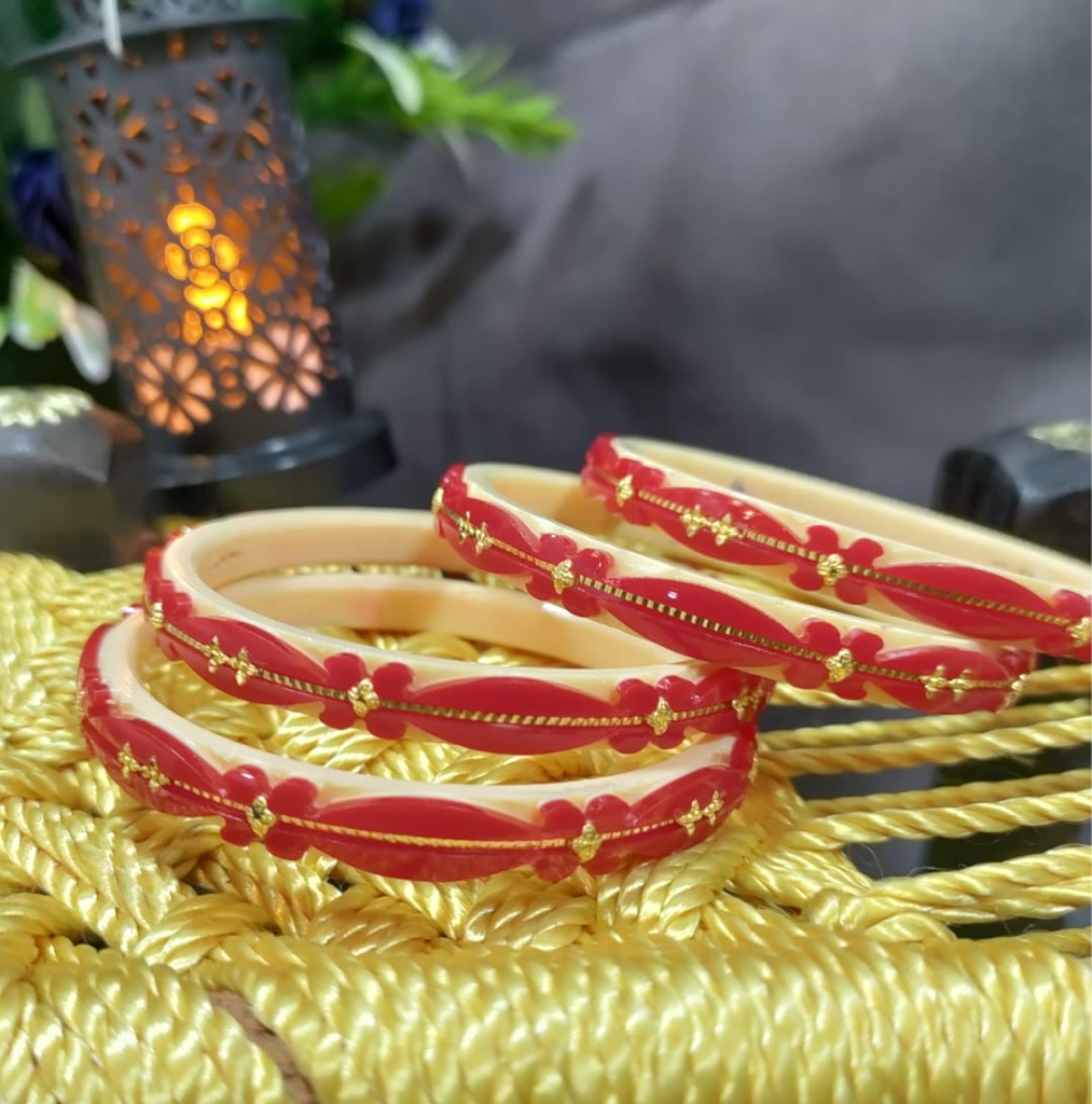 22kt Red gold plastic bangle Pair
