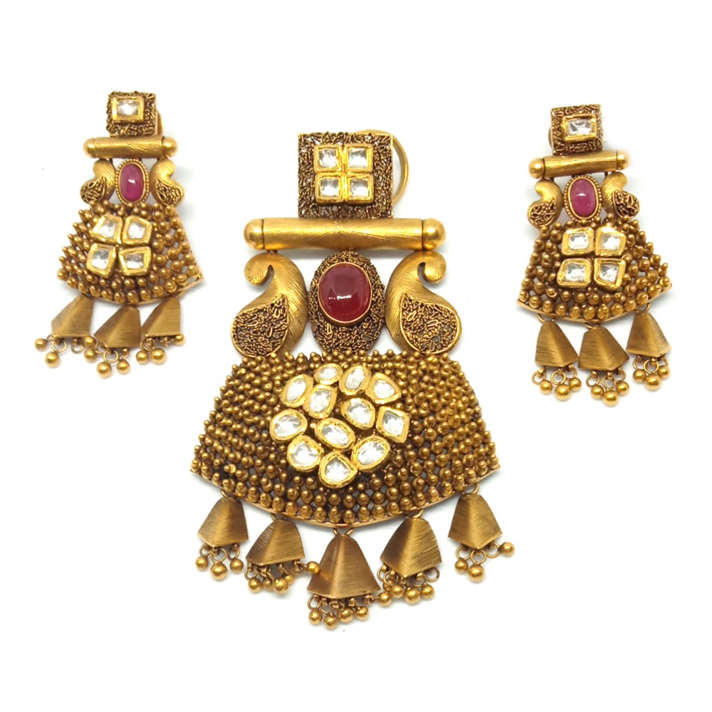 916 Gold Antique Pendant Set LJ-9