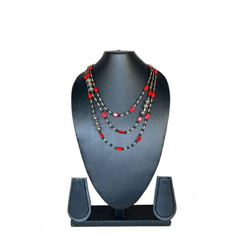 Natural Pure Red Stoned Necklace