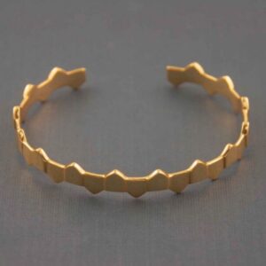 18 Kt Real Solid Yellow Gold Men's Cuff Bracelet 40 Grams Wide 6MM