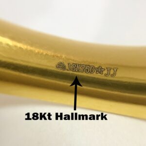 18 Kt Hallmark Stamped Yellow Gold Wide Open Men's Cuff Bracelet