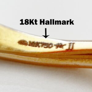 18 K Hallmark Stamped Yellow Gold Hammered Tribal Men's Cuff Bracelet