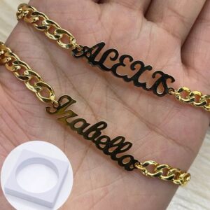 18 Kt Yellow Gold Personalized Handmade Men's Bracelet 30 Gms