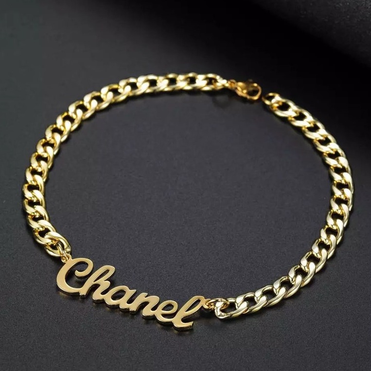 18 Kt Yellow Gold Personalized Handmade Men's Bracelet 30 Gms