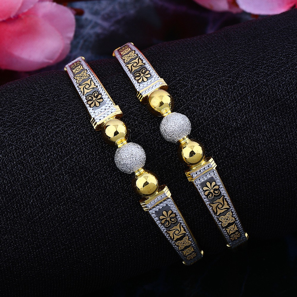 916 Gold Oxidised Modhiya Copper Bangle HJ-5832