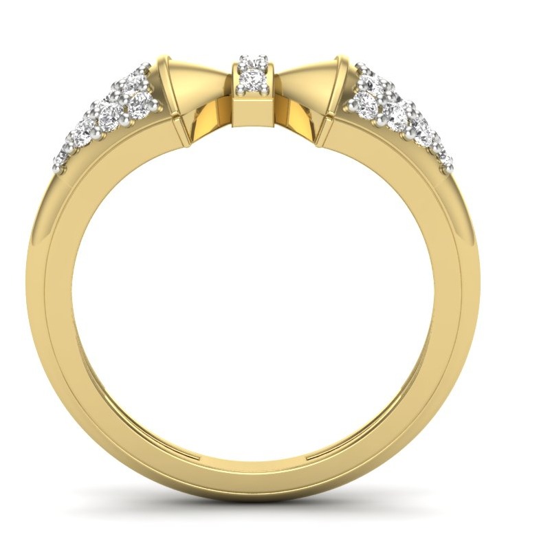 18KT Gold Kristina Designer Diamonds Engagement Ring - Image 4