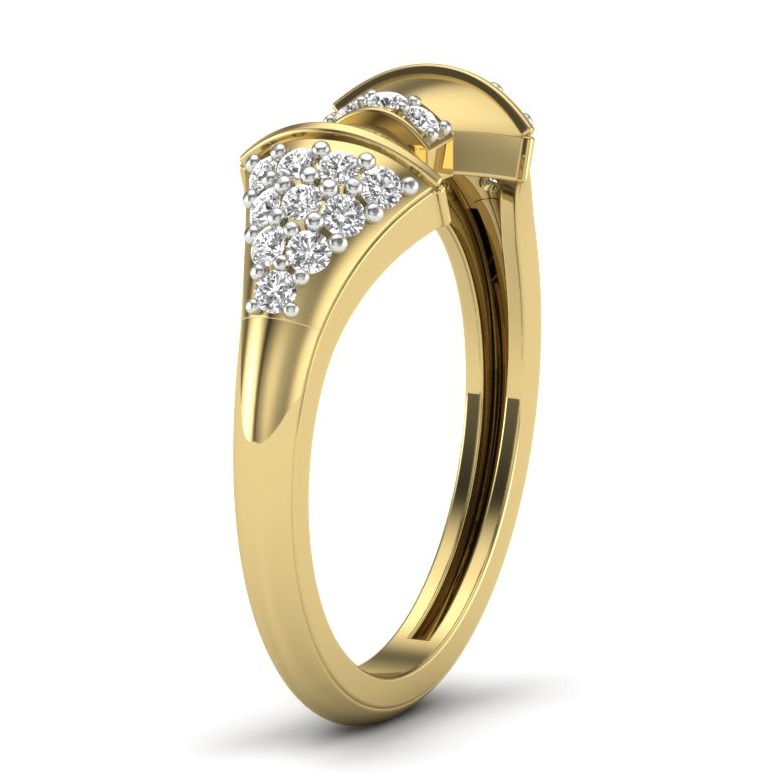 18KT Gold Kristina Designer Diamonds Engagement Ring - Image 3