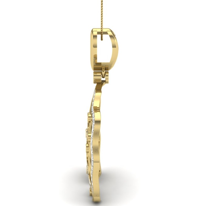 18KT Yellow Gold Tania Diamonds Pendant - Image 4