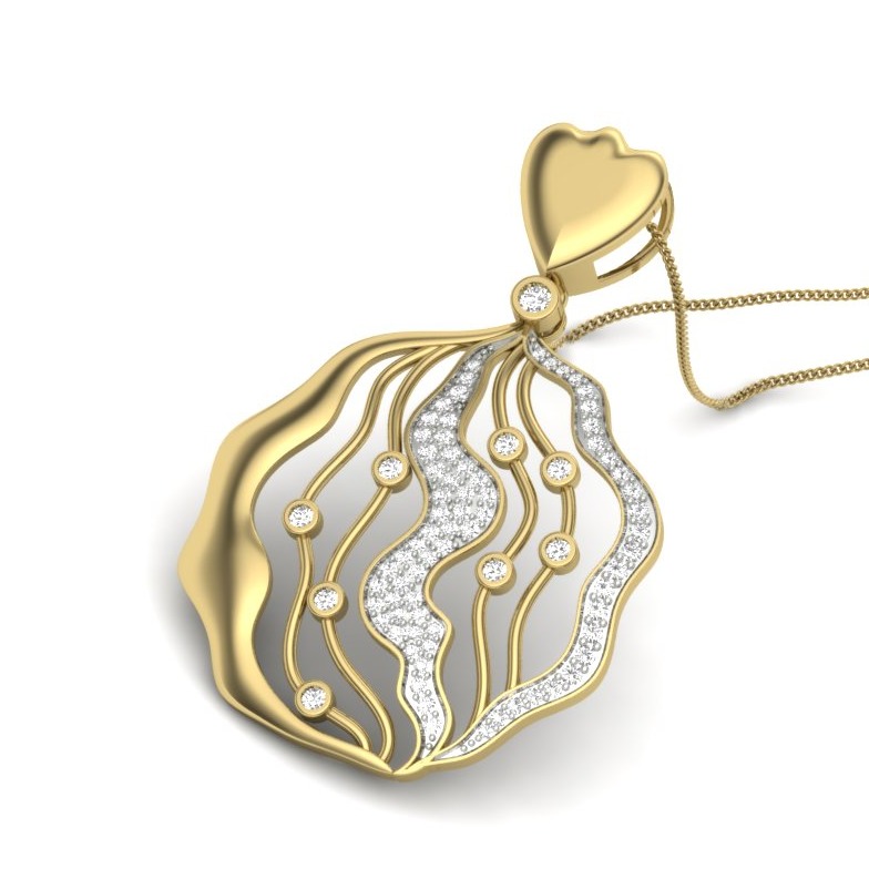 18KT Yellow Gold Tania Diamonds Pendant - Image 2