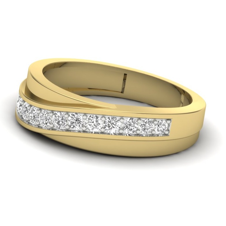 18KT Yellow Gold Merrile Diamond Engagement Ring - Image 3