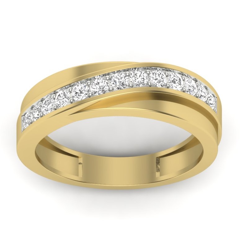 18KT Yellow Gold Merrile Diamond Engagement Ring - Image 2
