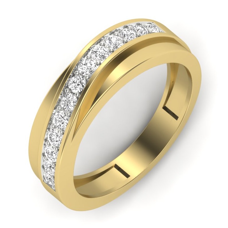 18KT Yellow Gold Merrile Diamond Engagement Ring