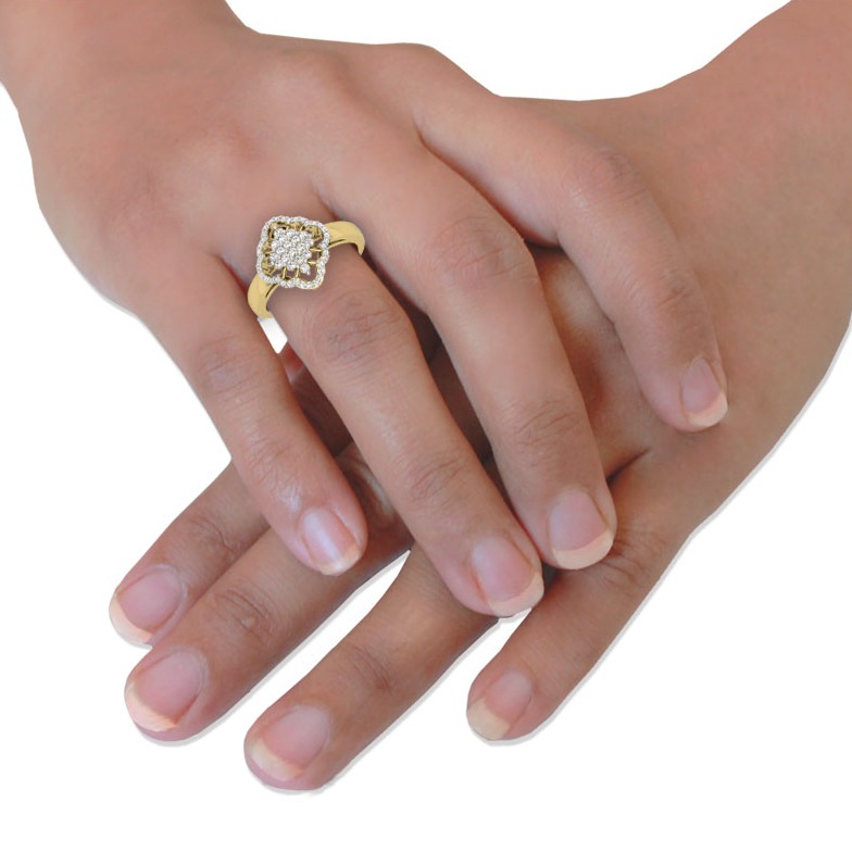 18KT Gold Sophiya Diamond Engagement Ring - Image 5