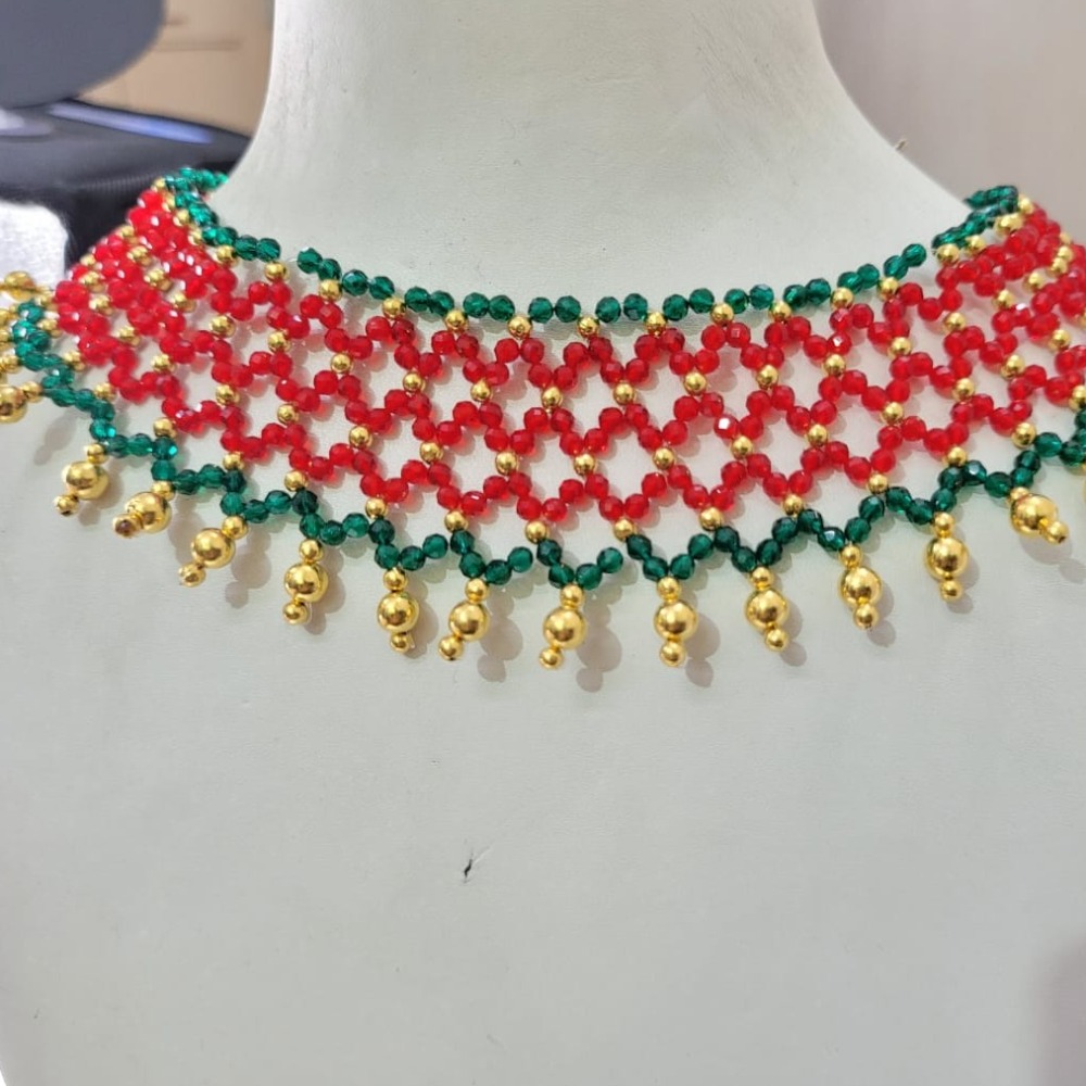 22k gold fancy colorful choker set