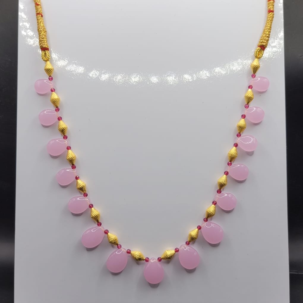 22K Gold Color Stone Necklace