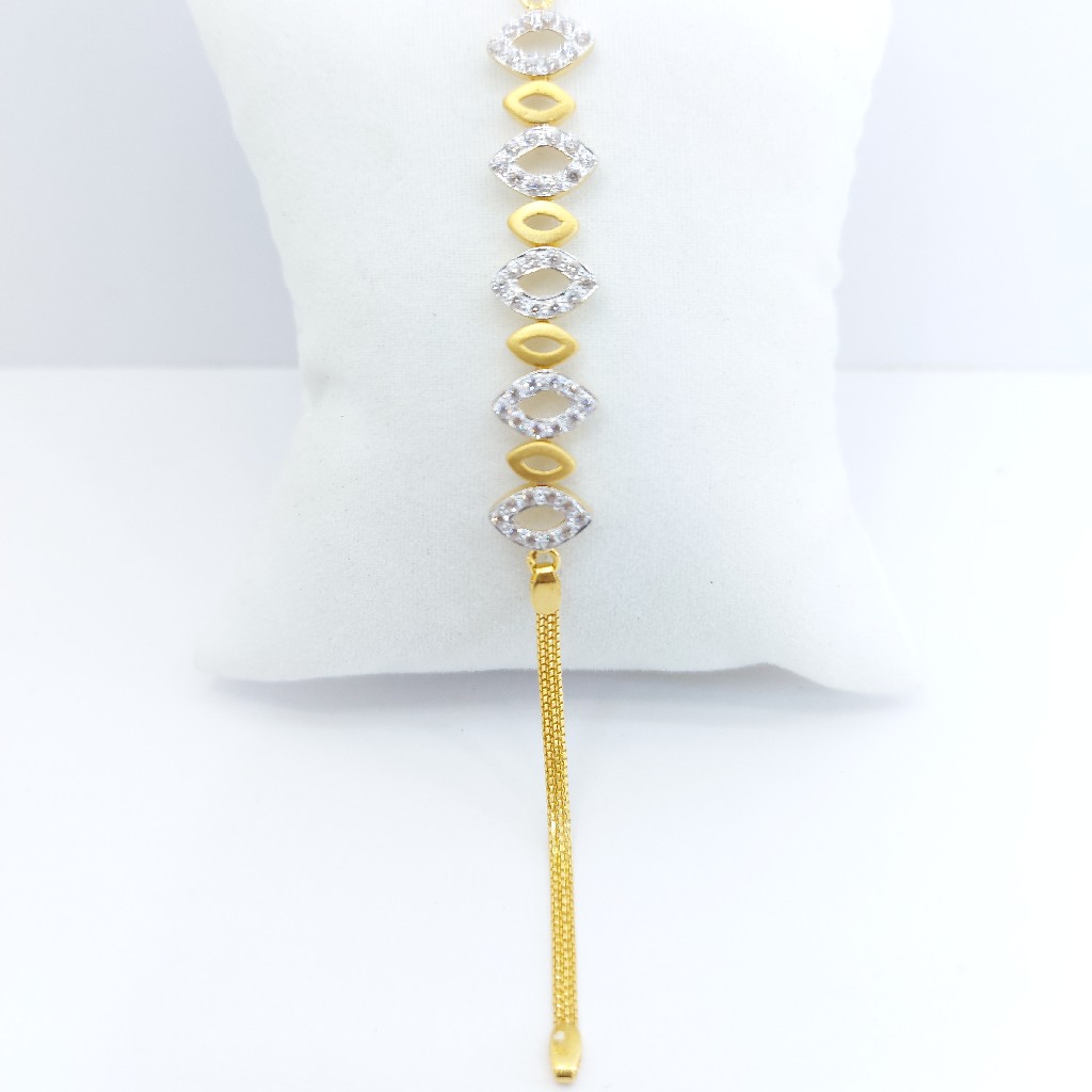 916 Gold Cz stone Ladies Lucky
