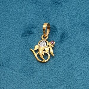 18.k Gold Ganpati Design Pendant