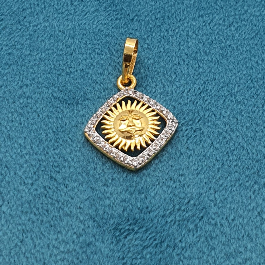 18.k Gold Surya Gents Pendal