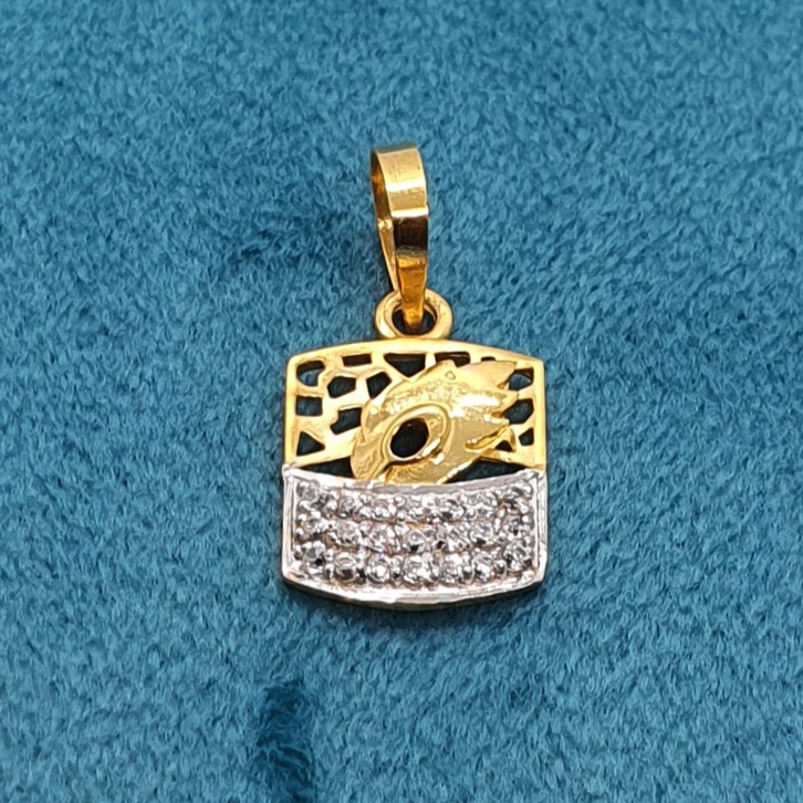 18.k Gold Diamond Pendant - Image 2