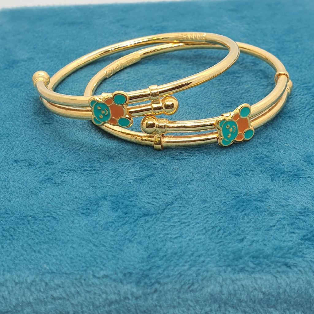 Gold 22.k Fancy Teddy Bear Design Baccha Bracelet