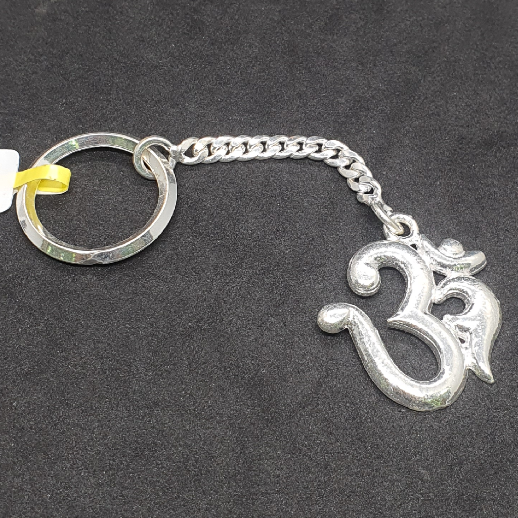 Silver Om Design Keychain - Image 2